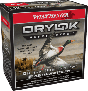 WINCHESTER DRYLOK SUPER STEEL 12 GA 2-3/4" #2  1-1/4 OZ 25 RD/BX 10 BX/CS