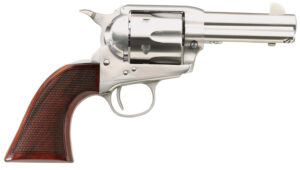 Taylors & Company 550818DE Runnin Iron  45 Colt (LC) Caliber with 3.50" Barrel, 6rd Capacity Cylinder, Overall Stainless Steel Finish,  Checkered Walnut Grip & Overall Taylor Polish
