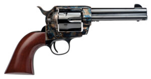 Cimarron PP410 Frontier Pre-War 1896-1940 45 Colt (LC) 6 Shot, 4.75" Blued Steel Barrel, Blued Cylinder, Color Case Hardened Steel Frame, Walnut Grip, Exposed Hammer