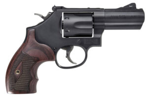 Smith & Wesson 12039 PC Model 19 Carry Comp K-Frame 357 Mag 38 S&W Spl +P 6 Shot 3" Black PowerPort Vented Barrel Black Cylinder Black Carbon Steel Frame Finger Grooved Wood Grip Exposed Hammer