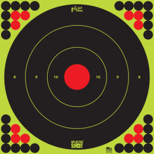 Pro-Shot LONGRANGE172 SplatterShot  Self-Adhesive Paper Black/Green/Red 17.25" Bullseye 5 Pack