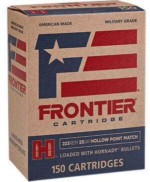 Frontier Cartridge FR1415 Military Grade Centerfire Rifle 223Rem 55gr Hollow Point Match 150 Per Box/8 Case