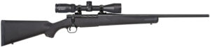 Mossberg 28052 Patriot  22-250 Rem Caliber with 5+1 Capacity, 22" Fluted Barrel, Matte Blued Metal Finish & Black Synthetic Stock Right Hand (Full Size) Includes Vortex Crossfire II 3-9x40mm Scope
