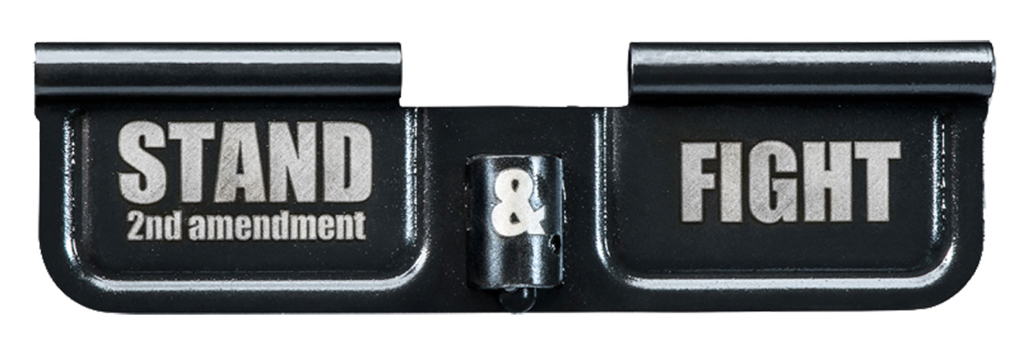 Phase 5 Weapon Systems EPCSTAND Ejection Port Door AR-15 Black Parkerized Steel 3.10" Engraved "Stand & Fight"