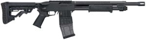 MOSSBERG 590RM TACTICAL MAG FED 12G SHOTGUN 18.5" BREACHER BBL, MAGPUL FOLDING SIGHTS, 10+1