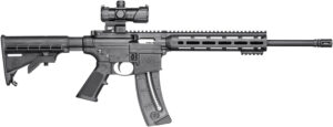 Smith & Wesson 12722 M&P15 Sport OR 22 LR 25+1 16.50" Matte Black Barrel, Optic Ready w/Red & Green Dot Optic Receiver, Black 6 Position Stock