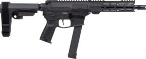 CMMG PISTOL, BANSHEE, FIXED EJECTOR, 9MM, 8", ARMOR BLK W/ADJ RIP BRACE