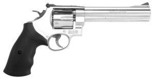 Smith & Wesson 12462 Model 610  N-Frame 10mm Auto/40 S&W 6 Shot 6.50" Stainless Steel Barrel, Cylinder & Frame, Black Finger Grooved Grip, Internal Lock Safety, Exposed Hammer