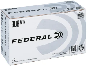 FEDERAL 308 WIN 150GR FMJ-BT 50RD/BX 5BX/CS