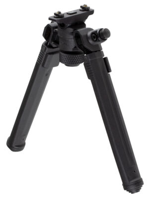 Magpul MAG933-BLK Bipod  made of Aluminum with Black Finish, M-LOK Attachment, Rubber Feet, 6.30-10.30" Vertical Adjustment for AR-Platform