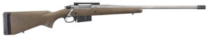 Ruger 47197 Hawkeye Long-Range Hunter Full Size 6.5 PRC 3+1 22"  Matte Stainless Steel Threaded Barrel, Picatinny Rail Stainless Steel Receiver, Black Speckled Brown Adj LOP Laminate Stock