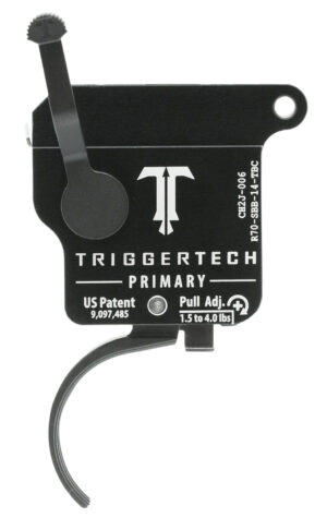 TriggerTech R70SBB14TBC Primary  Single-Stage Traditional Curved Trigger with 1.50-4 lbs Draw Weight for Remington 700 Right