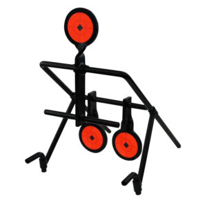 Birchwood Casey 47044 World of Targets Gallery 44 Magnum Resetting Target 3.75" Handgun Black/Orange Steel Circle w/Crosshair & Diamond