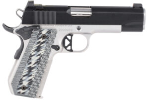 Dan Wesson 01825 V-Bob  45 ACP 8+1 4.25" Stainless Match Grade Barrel, Blued Serrated Stainless Steel Slide, Stainless Steel Frame w/Beavertail, Black/Gray G10 Grip, Ambidextrous