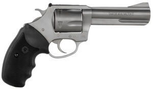 Charter Arms 74042 Pitbull  40 S&W 5 Shot 4.20" Matte Stainless Steel Barrel, Cylinder & Frame w/Black Finger Grooved Rubber Grip