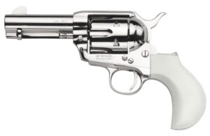 Taylors & Company 200072 1873 Cattleman 45 Colt (LC) Caliber with 3.50" Barrel, 6rd Capacity Cylinder, Overall Nickel-Plated Finish Steel  & Ivory Birdshead Synthetic Grip