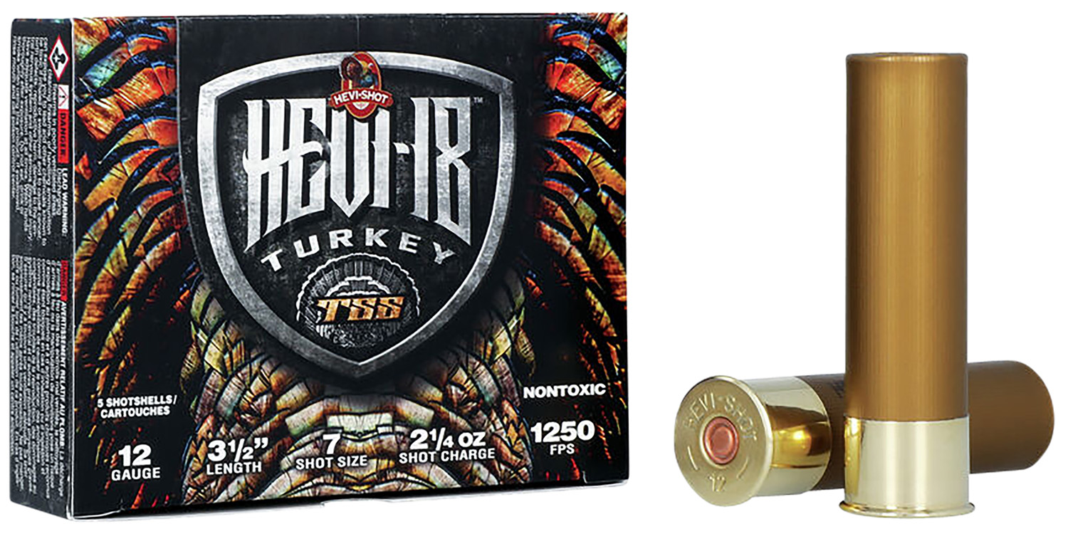 HEVI-Shot HS4507 HEVI-18 TSS Turkey 12Gauge 3.50" 2 1/4oz Tungsten 7Shot 5 Per Box/10 Case