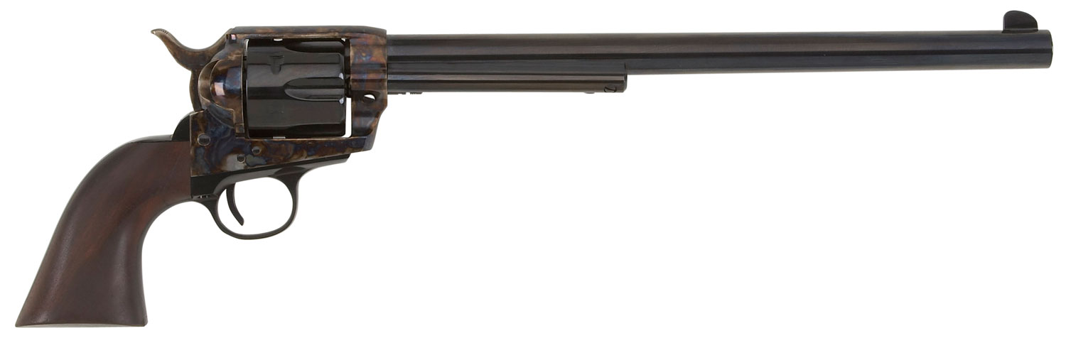 Pietta HF45CHS12NM 1873 Great Western II Buntline 45 Colt (LC) 6rd 12" Blued Steel Barrel & Cylinder, Deep Color Case Hardened Steel Frame, Walnut Grip