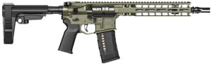 Radian Weapons R0515 Model 1 Pistol 223 Wylde 30+1 10.50", OD Green Billet Rec/M-Lok Handguard, Smooth Buffer Tube (No Brace), Magpul Grip, Ambi Controls, Dead Air QD Flash Hider, Adj. Triggers