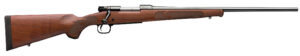 Winchester Guns 535200299 Model 70 Featherweight 6.8 Western 3+1 Cap 24" Brushed Polish Blued Rec/Barrel Satin Walnut Fixed with Feather Checkering Stock Right Hand with MOA Trigger System (Full Size)