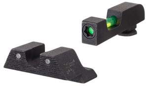 Trijicon 601104 DI Night Sight Set  Green/Tritium/Fiber Optic Front Sight-Green Tritium Black Outline Rear Sight Glock 20/21 Large Frame