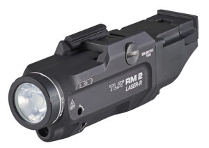 Streamlight 69448 TLR-2 RM w/Laser Black Aluminum, 1,000 Lumens White LED Bulb/Red Laser 297 Meters Beam, Picatinny Rail Mount