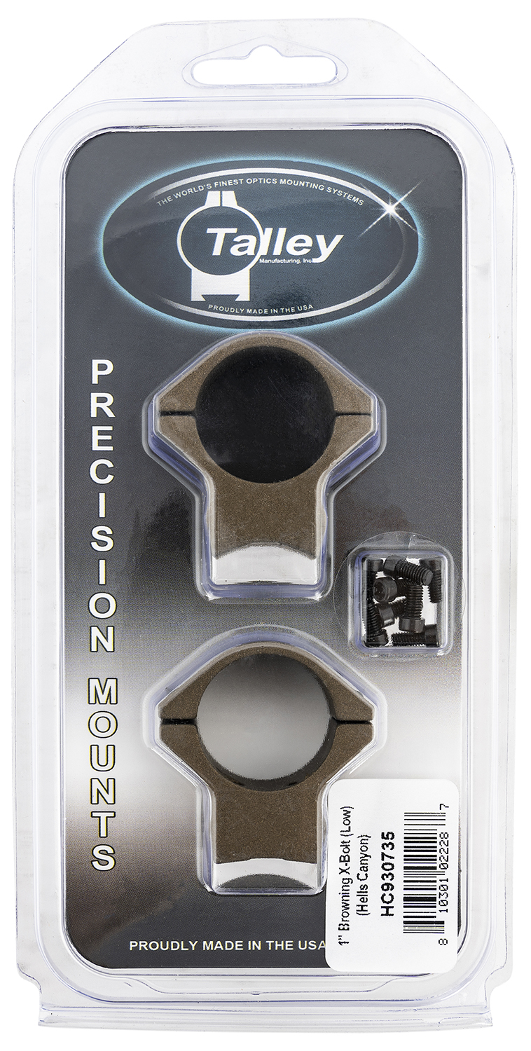 Talley HC930735 Scope Mount/Ring Combo Burnt Bronze Aluminum 1" Tube X-Bolt Low Rings Short/Long Action 0 MOA