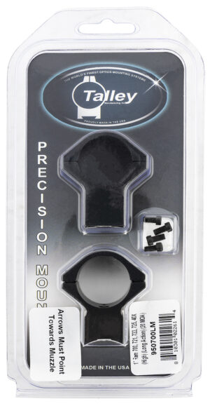 Talley 950700LM Scope Mount/Ring Combo  Black Anodized Aluminum 1" Tube Remington 700/721/722/725/40X High Rings Long Action 20 MOA