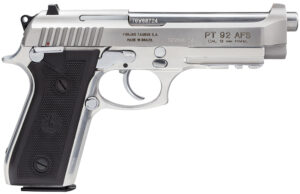 Taurus 1-920159-17 92  Serrated Frame 9mm Luger 17+1 5" Matte Stainless Steel Barrel, Matte Stainless Steel Serrated Slide, Stainless Aluminum Frame w/Picatinny Rail, Black Polymer Grip, Right Hand