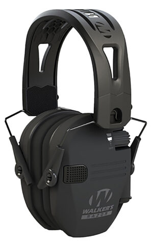 Walker's GWPRSEMRH RAZR Razor Tacti-Grip 23 dB Over the Head Black Polymer