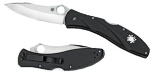 Spyderco C66PBK3 Centofante 3  3.14" Folding Drop Point Plain VG-10 SS Blade Black FRN Handle Includes Pocket Clip