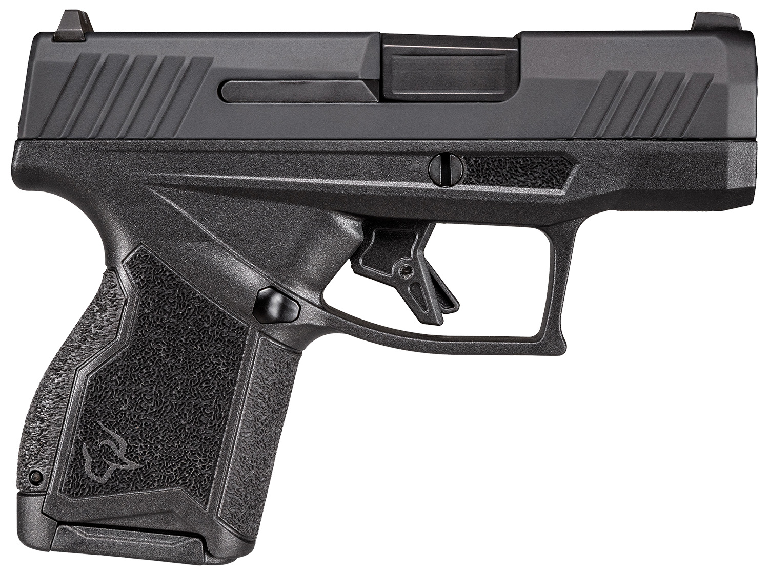 Taurus 1GX4M93110 GX4 Micro-Compact 9mm Luger 10+1 3.06" Satin Black DLC Barrel, Black Nitride Serrated Slide, Matte Stainless Steel Frame, Black Polymer w/Interchangeable Backstrap Grip Right Hand