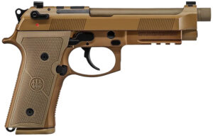 Beretta USA JS92QM9A4G M9A4 Centurion 9mm Luger 5.10" Barrel 10+1, Flat Dark Earth Cerakote Frame, Serrated Steel Optic Cut Slide, Polymer Grip & Decocker Safety