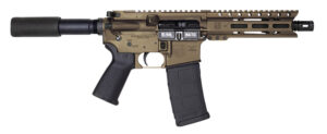 Diamondback DB1912K071 DB15 5.56x45mm NATO 30+1 7" Black Nitride Threaded Barrel, M-LOK Handguard, Midnight Bronze Aluminum Picatinny Rail Receiver, Black Buffer Tube, Black Magpul Grip, Right Hand