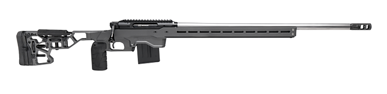 Savage Arms 57889 Impulse Elite Precision 6mm Creedmoor 10+1 26" Stainless Barrel, Matte Black Nitride Rec, Gray Cerakote Adjustable MDT ACC Aluminum Chassis Stock