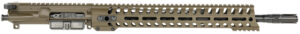 Patriot Ordnance Factory  Minuteman Complete Upper 5.56x45mm NATO 16.50" Black Nitride Barrel Aluminum Patriot Brown Receiver 14.50" M-LOK Handguard Lo Pro DI Gas Block (Mid Length)