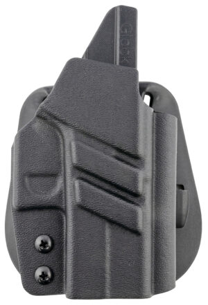 1791 Gunleather TACPDHOWBG43XMOSBLKR Tactical Kydex  OWB Black Kydex Paddle Compatible w/Glock 43/43X/43X MOS Right Hand