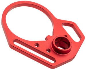 Strike Industries ARULMFEP&ACNRED QD End Plate QD End Plate with Hook Attachments & Anti-Rotation Castle Nut, Red Finish