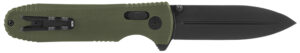 S.O.G SOG12610257 Pentagon XR 3.60" Folding Spear Point Plain Black TiNi Cryo CTS XHP Blade/OD Green G10 Handle Includes Pocket Clip