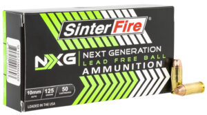 SinterFire Inc SF10125NXG Next Generation (NXG)  10mmAuto 125gr Lead Free Ball 50 Per Box/20 Case