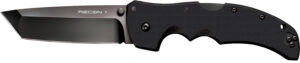 Cold Steel CS27BT Recon 1 4" Folding Tanto Plain DLC Coated American S35VN Blade/ Black Textured G10 Handle Includes Pocket Clip