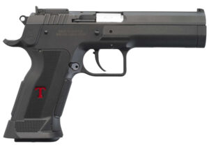 Tanfoglio IFG TFSTOCK3P9 Stock III  Full Size 9mm Luger 16+1, 4.44" Black Polygonal Rifled Barrel, Black Serrated Slide, Black Polymer Frame w/Beavertail, Black Polymer Grip
