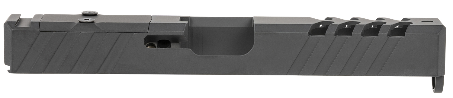 TacFire Replacement Slide 40 S&W Graphite Black Cerakote Stainless Steel with Optics Cut & Slide Ports for Glock 22 Gen3