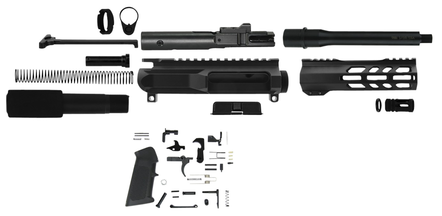 TacFire AR Build Kit 9mm Luger 7.50" Barrel Black for AR Platform