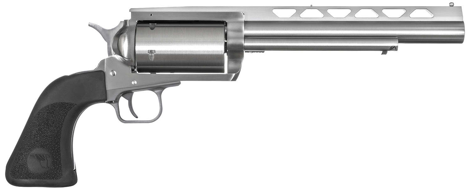 Magnum Research BFR45LC4106 BFR SAO 45 Colt (LC) or 410 Gauge, 7.50" Vent Rib Barrel, 6rd Cylinder, Brushed Stainless Steel, Black Hogue Rubber Grip