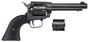 Heritage Mfg SRR22MBS4PG Rough Rider  22 LR/22 WMR 6 Shot, 4.75" Black Satin Steel Barrel, Frame & Cylinder, Black Polymer Grip, Exposed Hammer