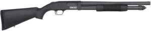 Mossberg 51605 590S  12 Gauge Pump 3" 9+1 18.50" Matte Blued Steel Barrel, Matte Blued Optic Ready Receiver, Fixed Black Synthetic Stock, Right Hand