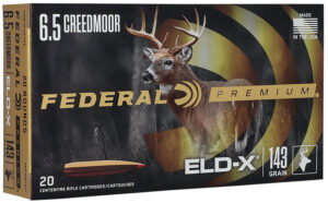 Federal P65CRDELDX1 Premium ELD-X 6.5Creedmoor 143gr 20 Per Box/10 Case