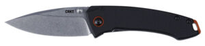 CRKT 2522 Tuna  Compact 2.73" Plain Stonewashed 8Cr13MoV SS Blade, Black G10/SS Handle, Includes Pocket Clip
