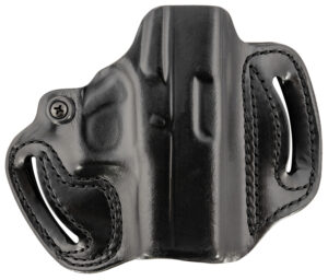 DeSantis Gunhide 086BA8BZ0 Mini Slide  OWB Black Leather Belt Slide Fits Glock 43/43x/48 Belt 1.75" Wide Black Hand